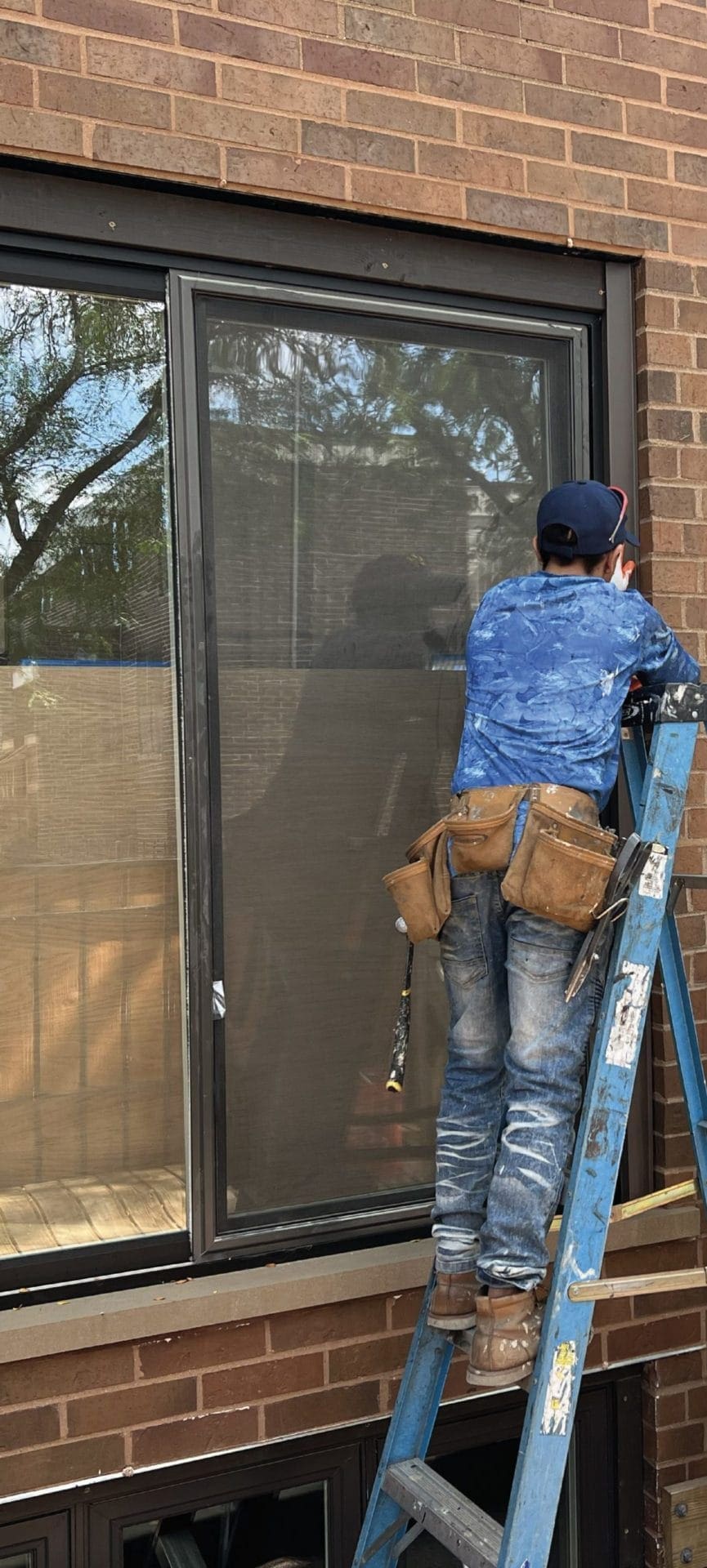wrapping aluminum doors