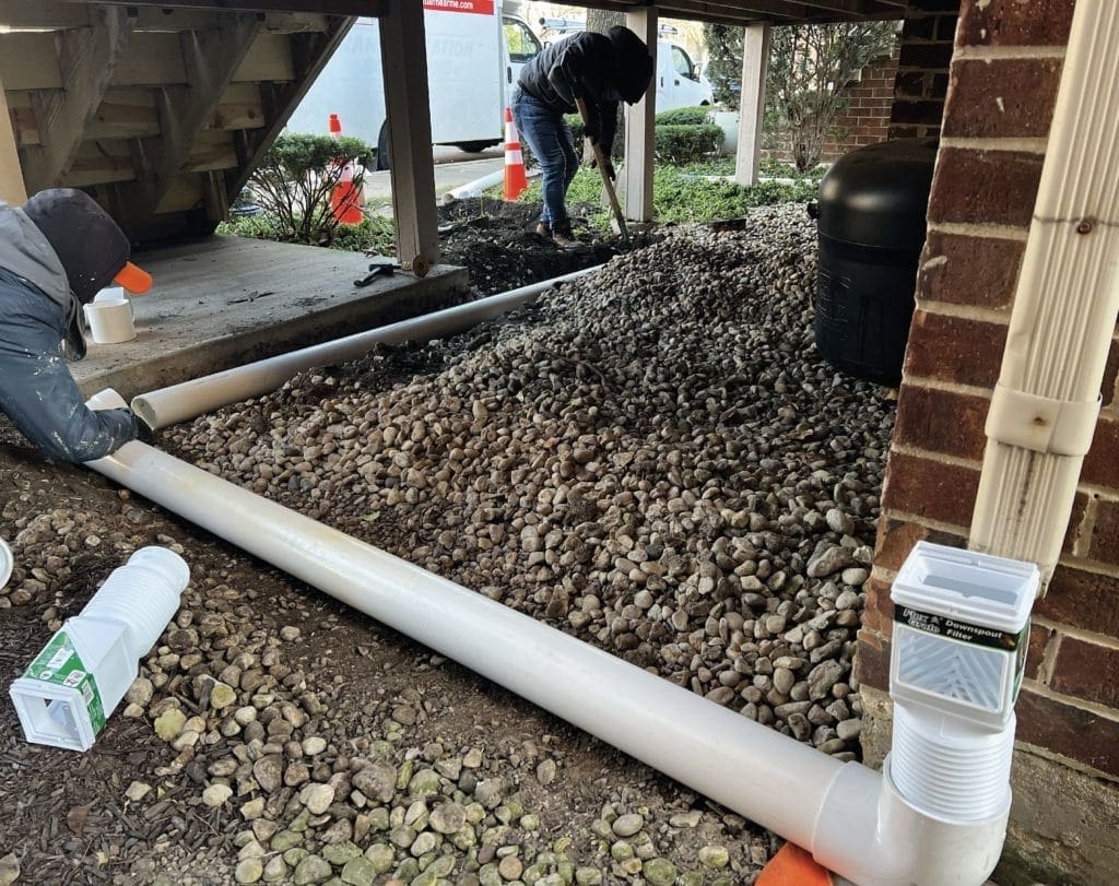 gutter downspout underground - drainage gutter ground