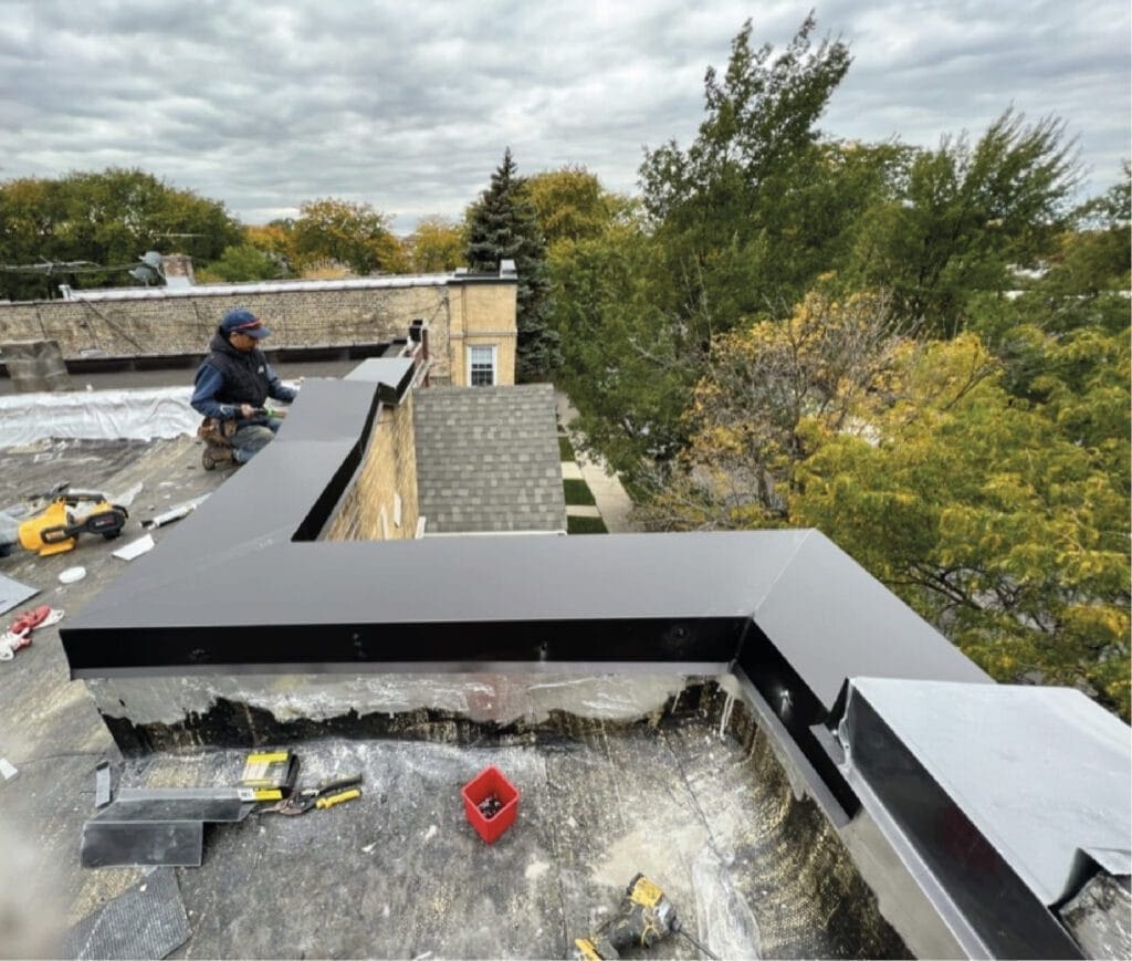 roof clay tiles or metal service roof parapet coping services